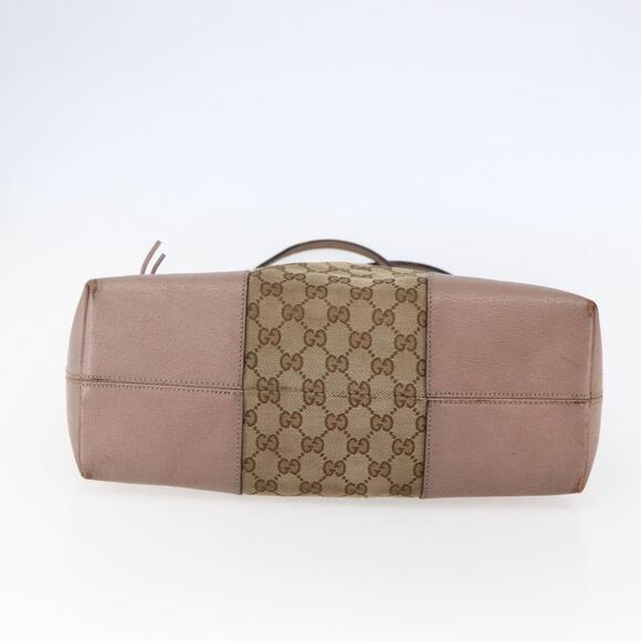 GUCCI GG Canvas Shoulder Bag Beige Gold - Picture 9 of 13